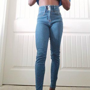 High waisted skinny jeans
